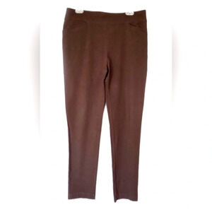Chico’s perfect slimming stretch brown pants.  Pull on pants.Size 1 Chico